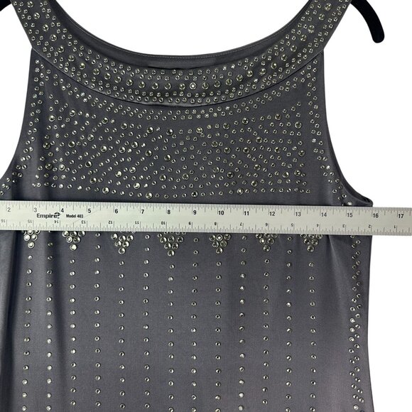 BCBGMaxazria Agate Lyris Beaded Sleeveless Mini Cocktail Dress Gray Size S NWT - Picture 12 of 14